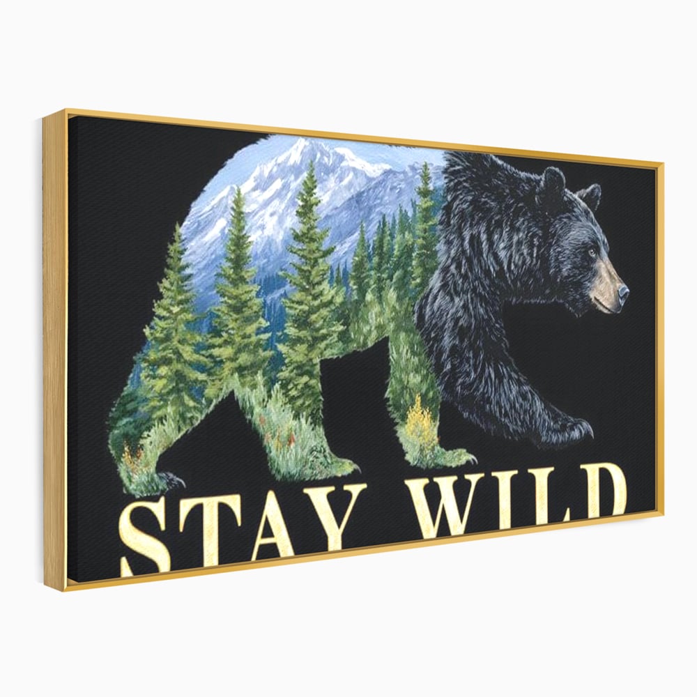 Leinwandbilder Premium, LuxCanva® M1483, In the Heart of the Mountains, Bär, Landschaft, Natur, Berge, Wild, Ruf, Schicksal, Abenteuer, Schlafzimmer, Büro, Wohnzimmer, Kinderzimmer