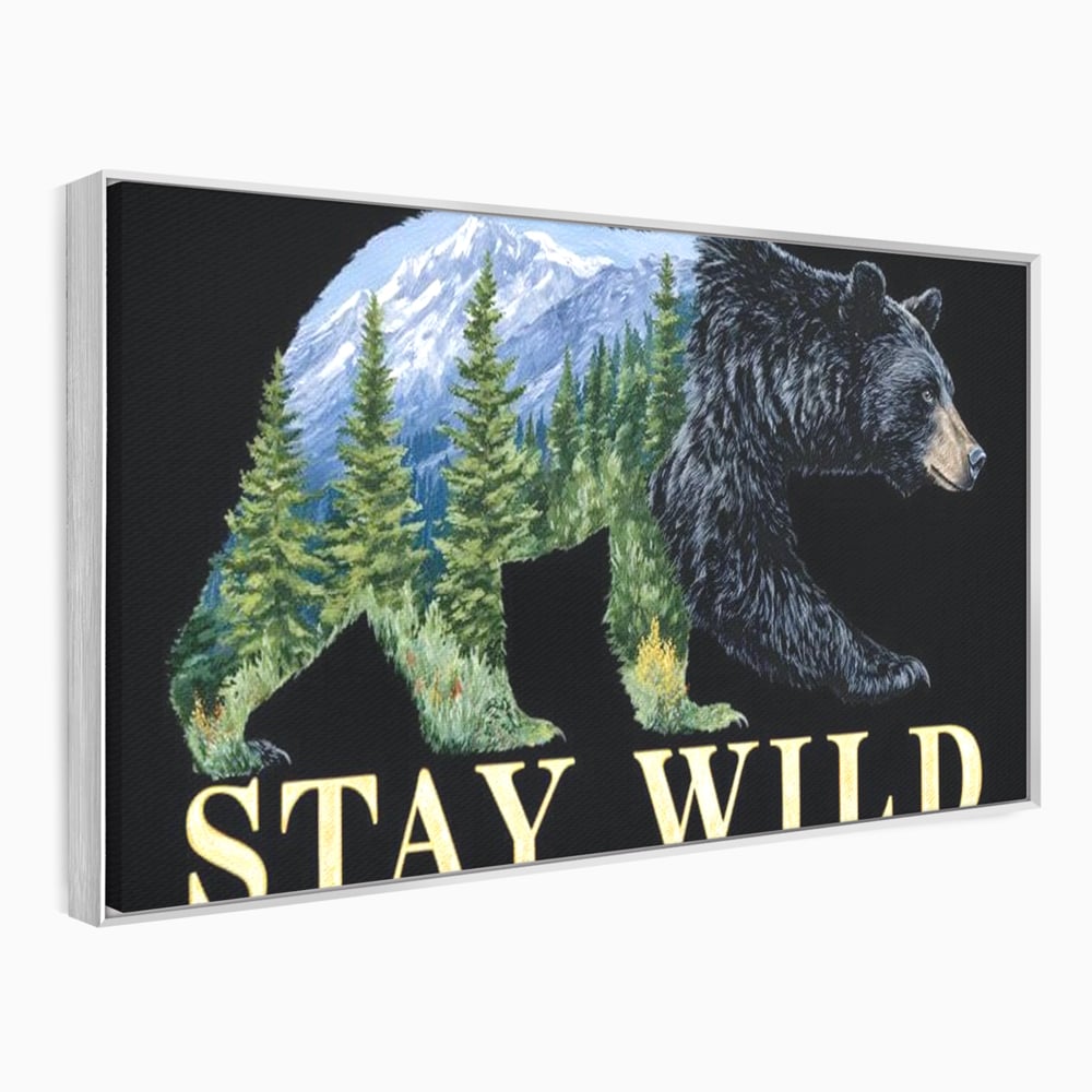 Leinwandbilder Premium, LuxCanva® M1483, In the Heart of the Mountains, Bär, Landschaft, Natur, Berge, Wild, Ruf, Schicksal, Abenteuer, Schlafzimmer, Büro, Wohnzimmer, Kinderzimmer