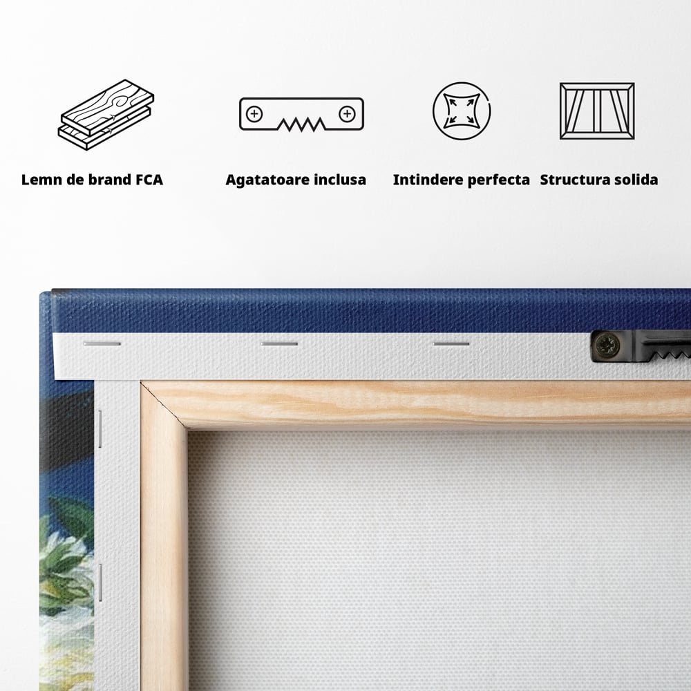 Tablou Canvas Premium, LuxCanva® M1486, Tacerea Florilor Albe, Trandafiri, Coarne, Schelet, Craniu, Animal, Gotic, Ritual, Arta, Dormitor, Birou, Living, Camera Copil