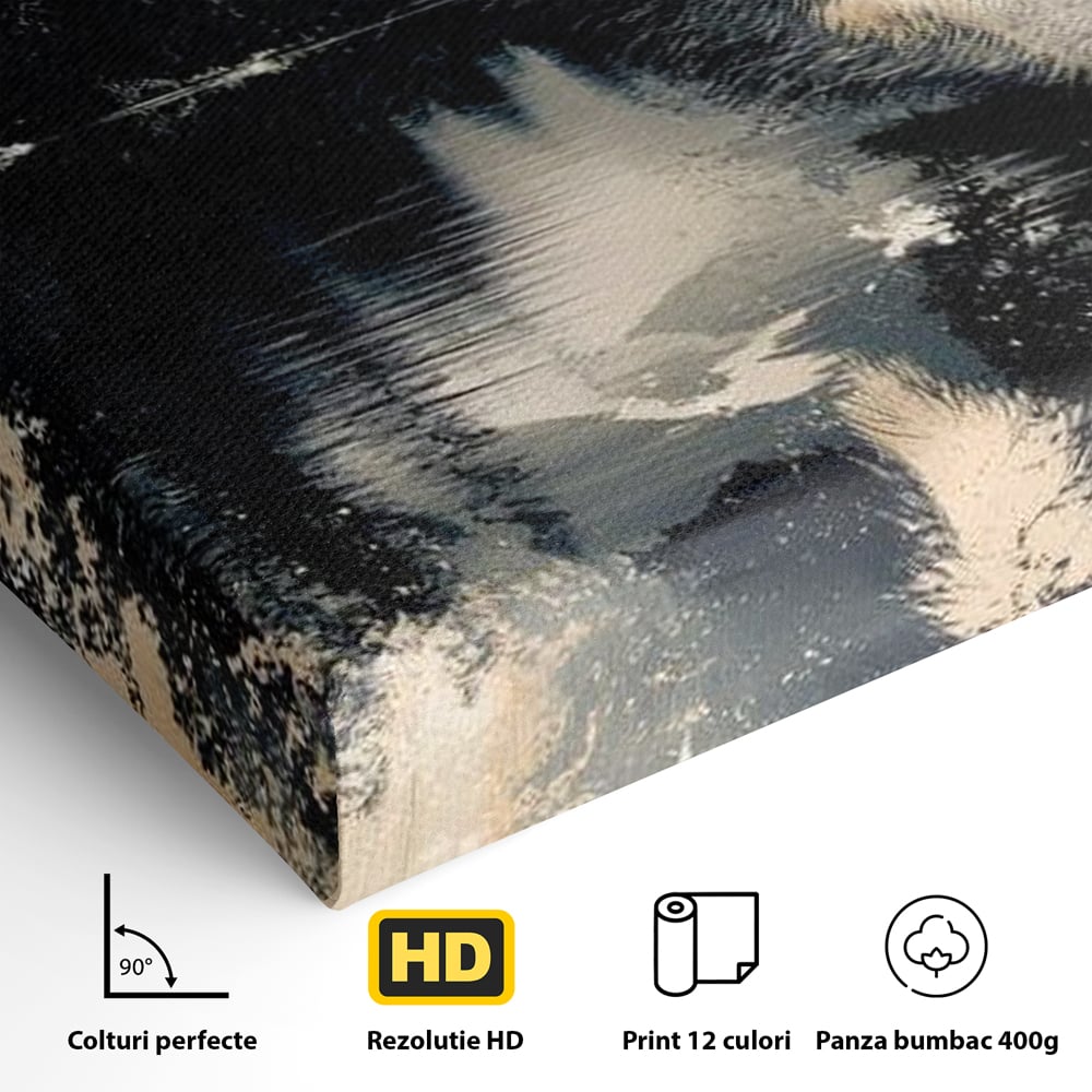 Tablou Canvas Premium, LuxCanva® M1487, Strajerul Padurii, Urs, Salbaticie, Animal, Padure, Peisaj, Natura, Munti, Ape, Dormitor, Birou, Living, Camera Copil