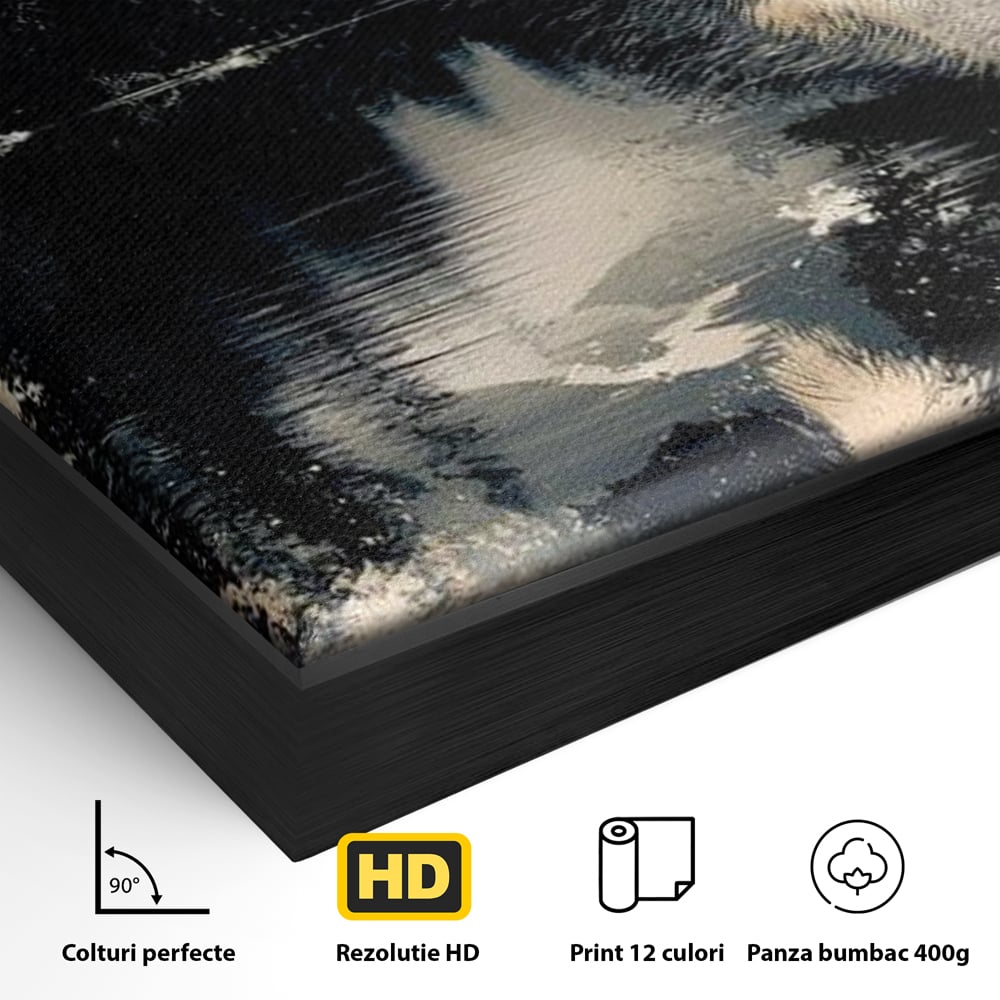 Tablou Canvas Premium, LuxCanva® M1487, Strajerul Padurii, Urs, Salbaticie, Animal, Padure, Peisaj, Natura, Munti, Ape, Dormitor, Birou, Living, Camera Copil