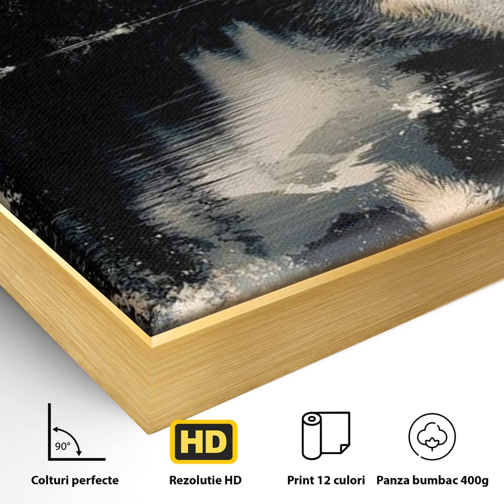 Tablou Canvas Premium, LuxCanva® M1487, Strajerul Padurii, Urs, Salbaticie, Animal, Padure, Peisaj, Natura, Munti, Ape, Dormitor, Birou, Living, Camera Copil