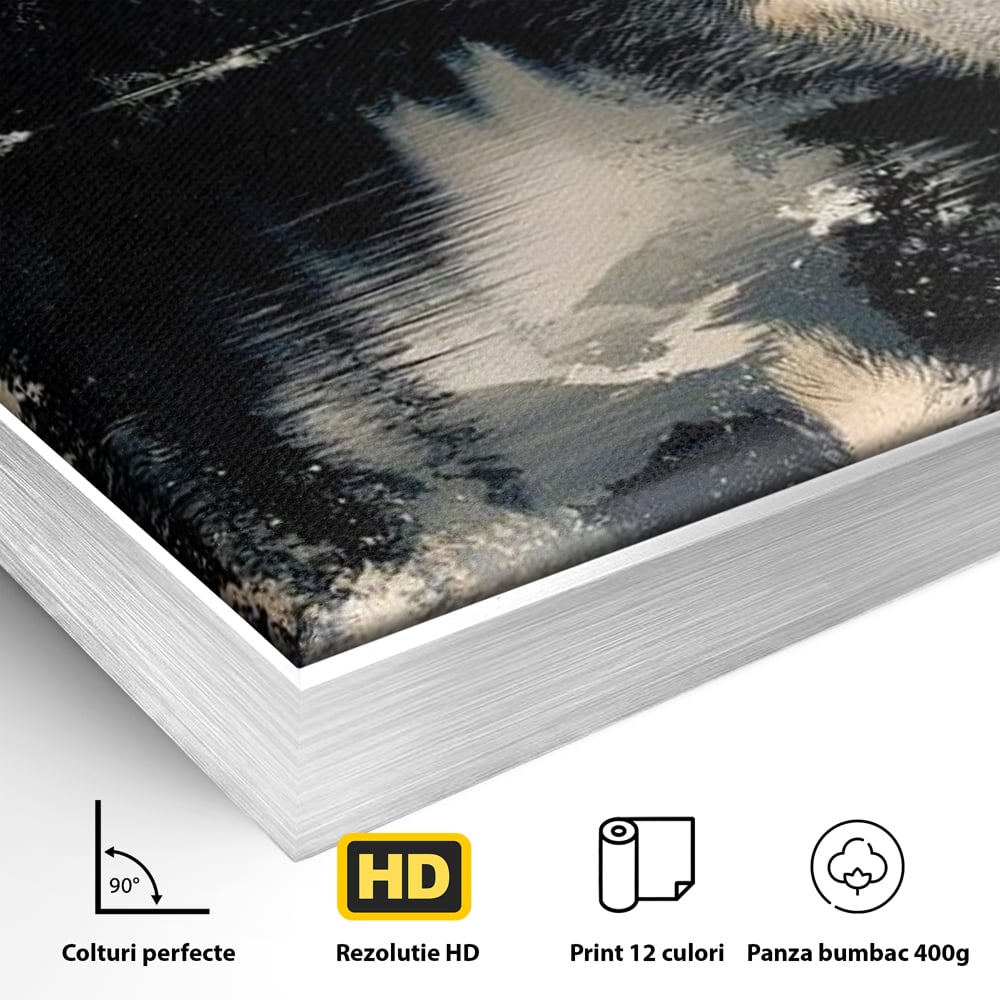 Tablou Canvas Premium, LuxCanva® M1487, Strajerul Padurii, Urs, Salbaticie, Animal, Padure, Peisaj, Natura, Munti, Ape, Dormitor, Birou, Living, Camera Copil