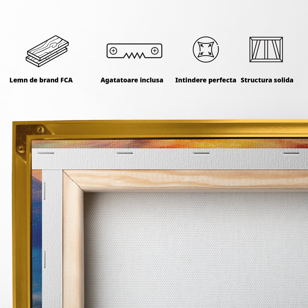 Tablou Canvas Premium, LuxCanva® M1488, Murmurul Savanei, Elefanti, Animale, Exotic, Tropical, Soare, Apus, Copaci, Natura, Dormitor, Birou, Living, Camera Copil