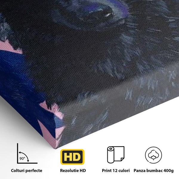 Leinwand Wandbilder Canvas Premium, LuxCanva® M1489, König, Wolf, Tier, Alpha, Krone, Adel, Symbole, Schlafzimmer, Büro, Wohnzimmer, Wohnzimmer, Kinderzimmer