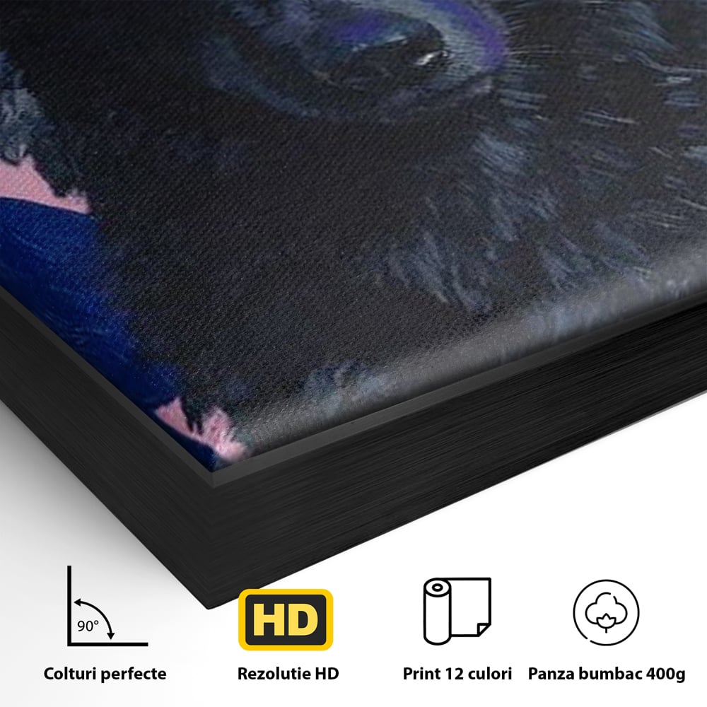 Leinwand Wandbilder Canvas Premium, LuxCanva® M1489, König, Wolf, Tier, Alpha, Krone, Adel, Symbole, Schlafzimmer, Büro, Wohnzimmer, Wohnzimmer, Kinderzimmer