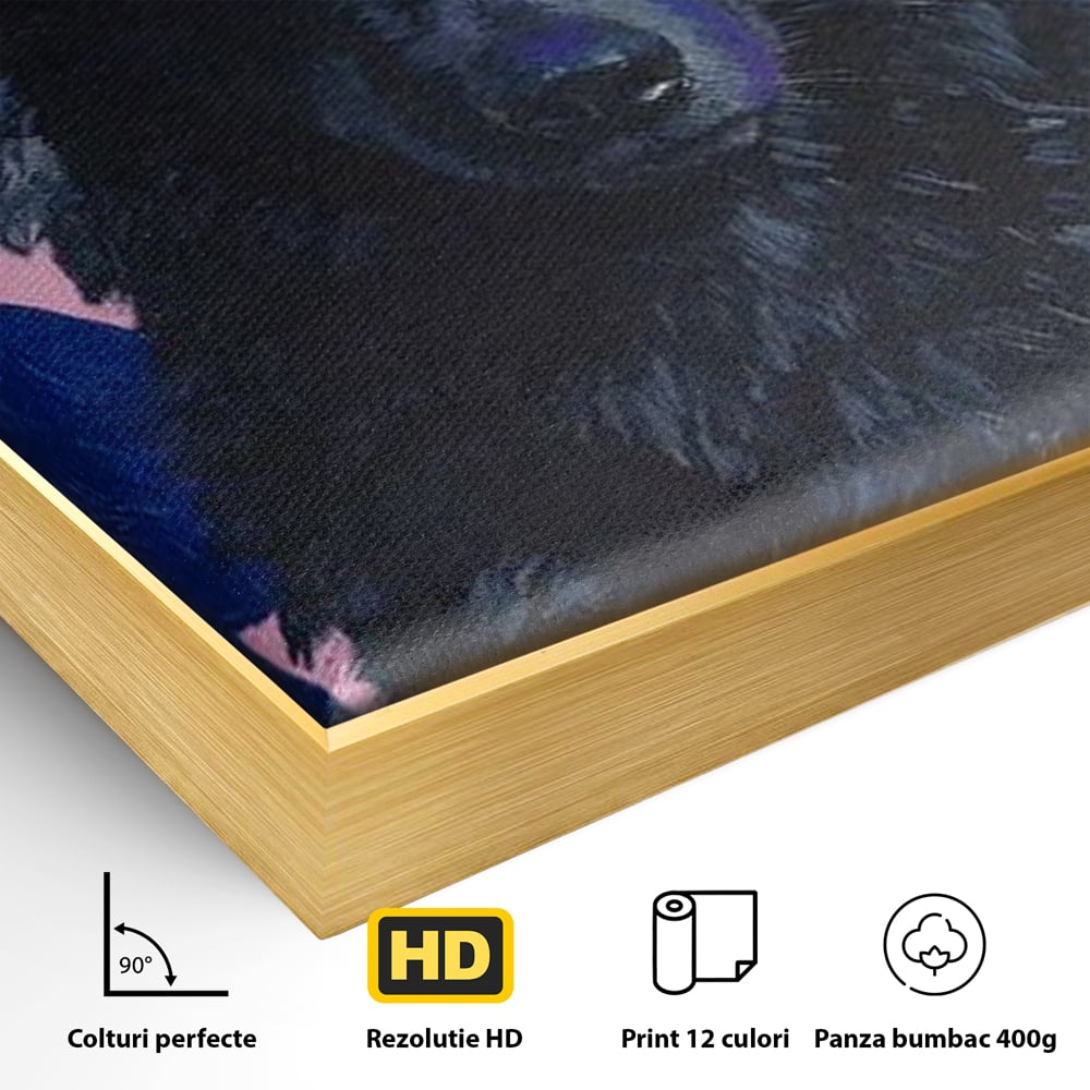 Leinwand Wandbilder Canvas Premium, LuxCanva® M1489, König, Wolf, Tier, Alpha, Krone, Adel, Symbole, Schlafzimmer, Büro, Wohnzimmer, Wohnzimmer, Kinderzimmer