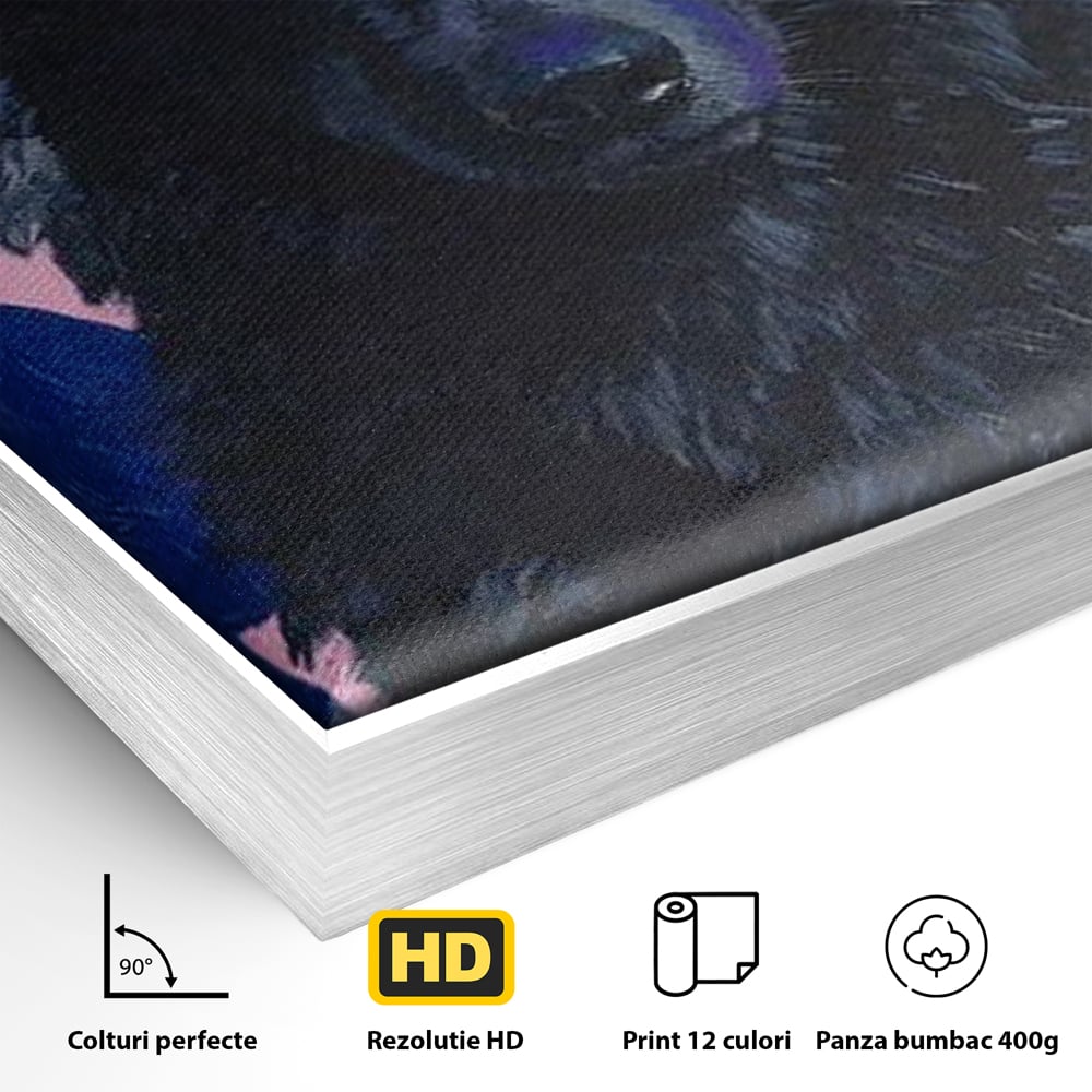 Leinwand Wandbilder Canvas Premium, LuxCanva® M1489, König, Wolf, Tier, Alpha, Krone, Adel, Symbole, Schlafzimmer, Büro, Wohnzimmer, Wohnzimmer, Kinderzimmer