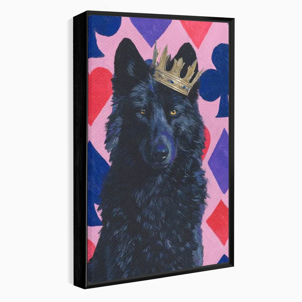 Leinwand Wandbilder Canvas Premium, LuxCanva® M1489, König, Wolf, Tier, Alpha, Krone, Adel, Symbole, Schlafzimmer, Büro, Wohnzimmer, Wohnzimmer, Kinderzimmer