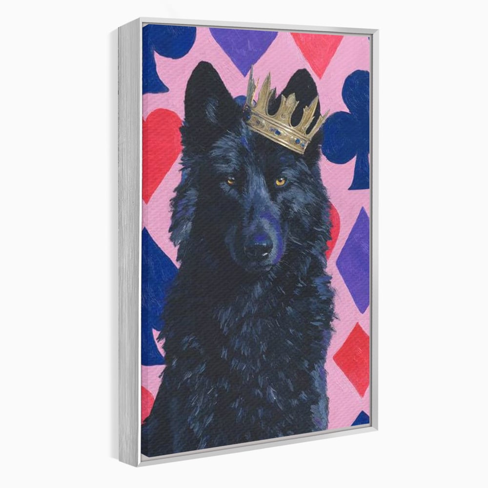 Leinwand Wandbilder Canvas Premium, LuxCanva® M1489, König, Wolf, Tier, Alpha, Krone, Adel, Symbole, Schlafzimmer, Büro, Wohnzimmer, Wohnzimmer, Kinderzimmer