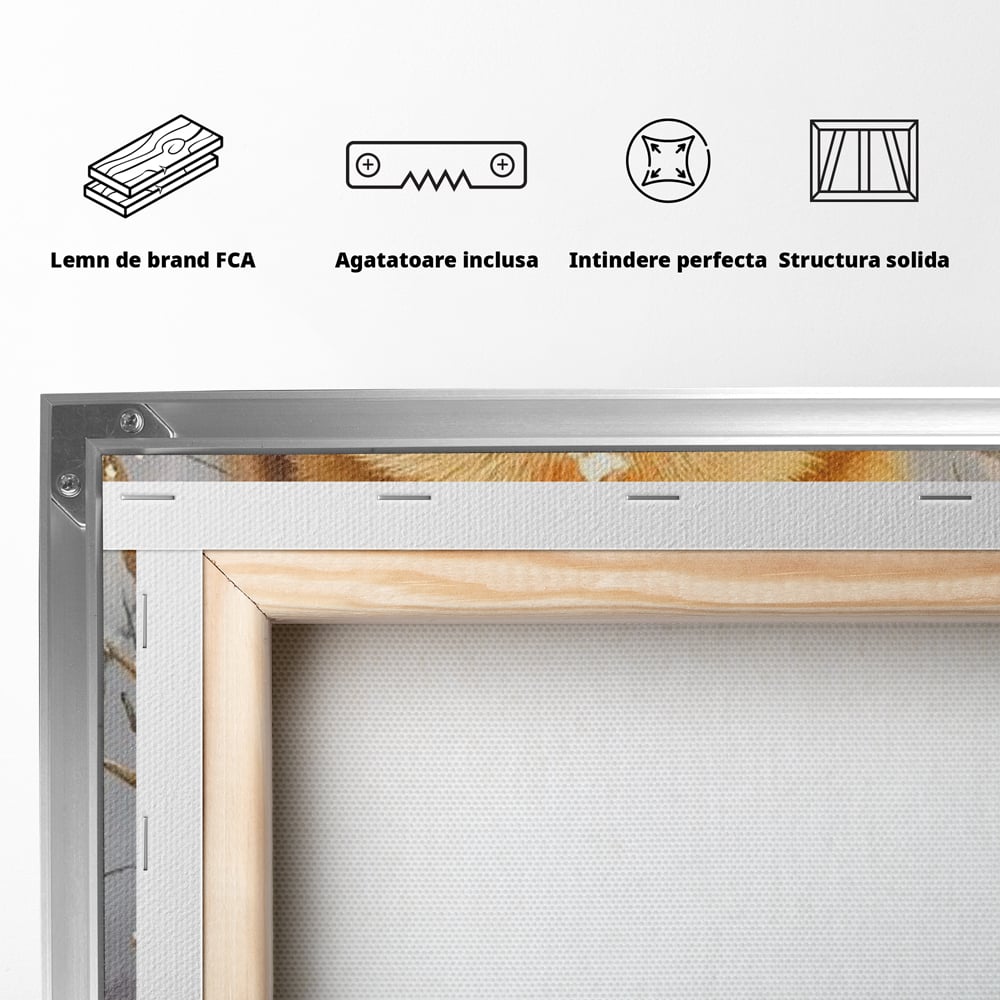 Tablou Canvas Premium, LuxCanva® M1497, O Iarna de Basm, Vulpe, Iarna, Zapada, Frig, Animal, Salbatic, Padure, Dormitor, Birou, Living, Camera Copil