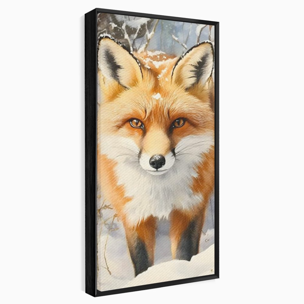 Tablou Canvas Premium, LuxCanva® M1497, O Iarna de Basm, Vulpe, Iarna, Zapada, Frig, Animal, Salbatic, Padure, Dormitor, Birou, Living, Camera Copil
