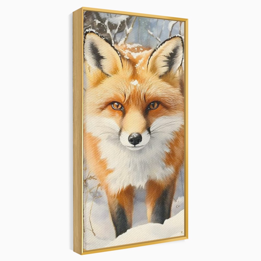 Tablou Canvas Premium, LuxCanva® M1497, O Iarna de Basm, Vulpe, Iarna, Zapada, Frig, Animal, Salbatic, Padure, Dormitor, Birou, Living, Camera Copil