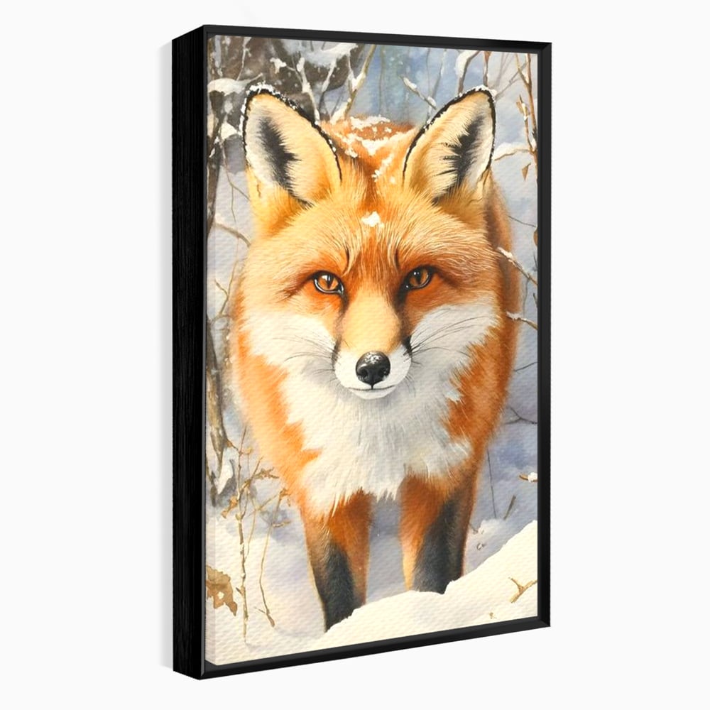 Tablou Canvas Premium, LuxCanva® M1497, O Iarna de Basm, Vulpe, Iarna, Zapada, Frig, Animal, Salbatic, Padure, Dormitor, Birou, Living, Camera Copil