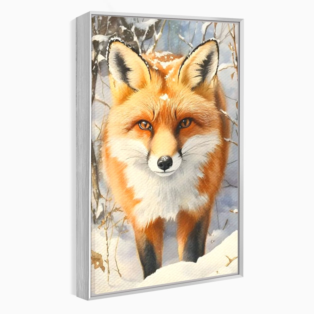 Tablou Canvas Premium, LuxCanva® M1497, O Iarna de Basm, Vulpe, Iarna, Zapada, Frig, Animal, Salbatic, Padure, Dormitor, Birou, Living, Camera Copil