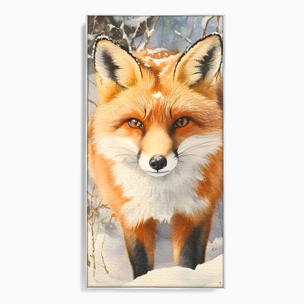 Tablou Canvas Premium, LuxCanva® M1497, O Iarna de Basm, Vulpe, Iarna, Zapada, Frig, Animal, Salbatic, Padure, Dormitor, Birou, Living, Camera Copil