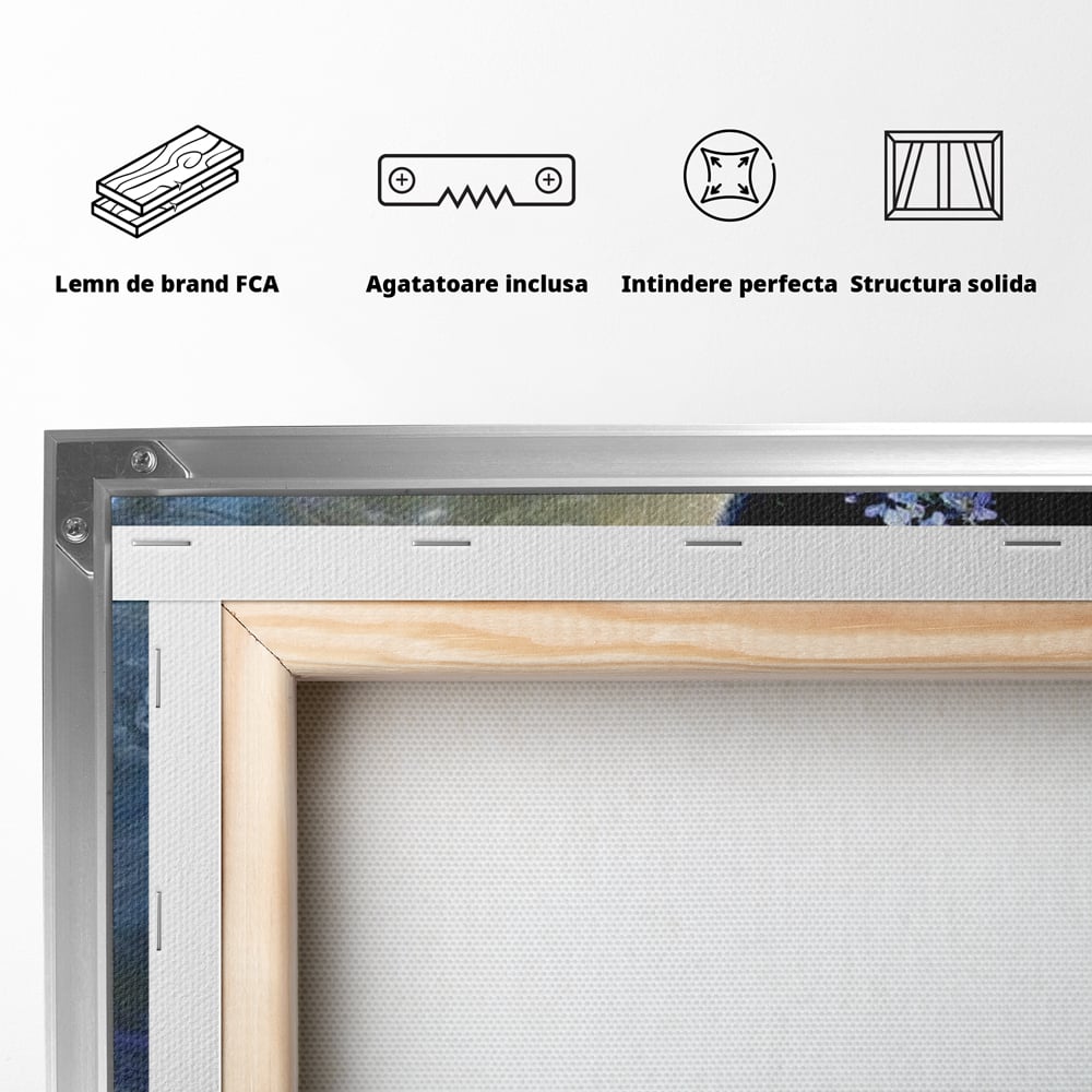 Tablou Canvas Premium, LuxCanva® M1498, Susur de Primavara, Pisica, Felina, Flori de Cires, Apa, Magie, Mistic, Primavara, Dormitor, Birou, Living, Camera Copil