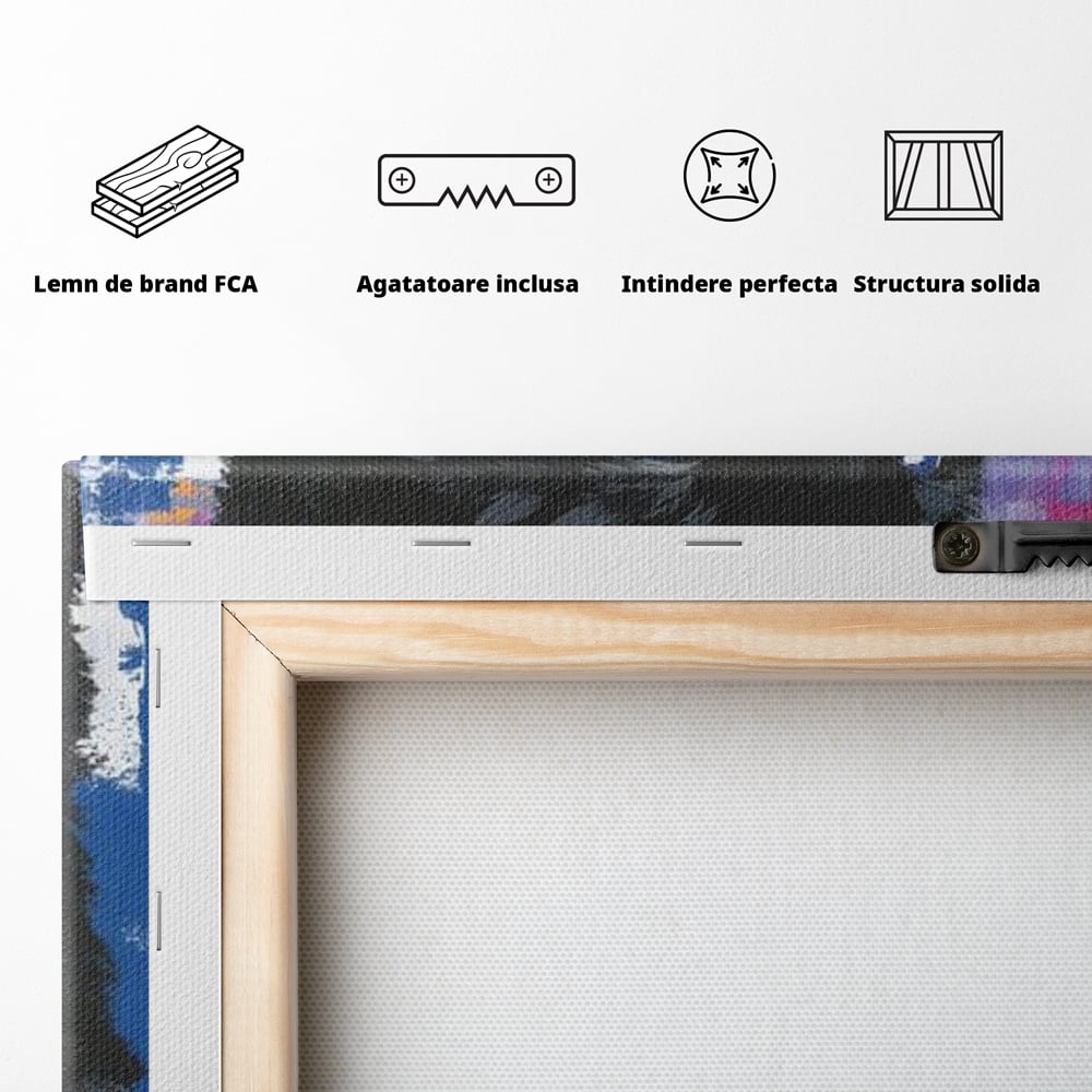 Leinwand Wandkunst Canvas Wandkunst Premium, LuxCanva® M1500, Nachtatem, Katze, Feline, pelzig, modern, urban, elegant, anmutig, Schlafzimmer, Büro, Wohnzimmer, Babyzimmer
