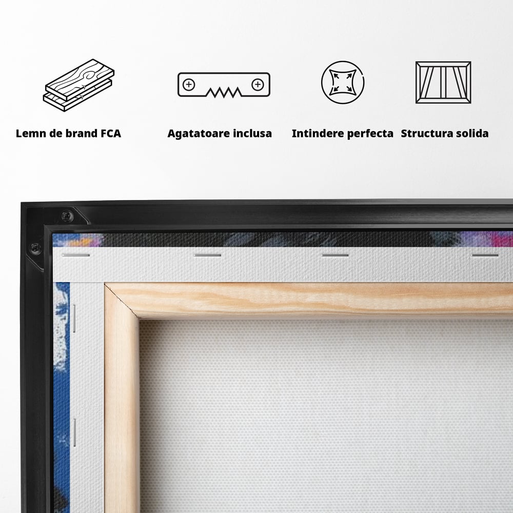Leinwand Wandkunst Canvas Wandkunst Premium, LuxCanva® M1500, Nachtatem, Katze, Feline, pelzig, modern, urban, elegant, anmutig, Schlafzimmer, Büro, Wohnzimmer, Babyzimmer