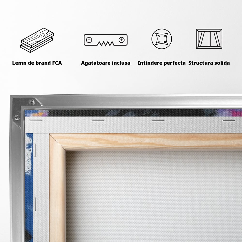 Leinwand Wandkunst Canvas Wandkunst Premium, LuxCanva® M1500, Nachtatem, Katze, Feline, pelzig, modern, urban, elegant, anmutig, Schlafzimmer, Büro, Wohnzimmer, Babyzimmer