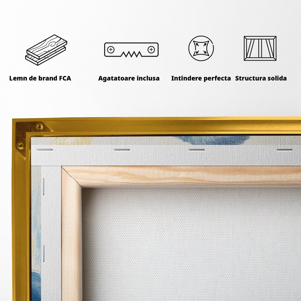 Tablou Canvas Premium, LuxCanva® M1503, Gorilla King, Gorila, Cool, Ochelari de Soare, Urban, Jungla, Vacanta, Auriu, Dormitor, Birou, Living, Camera Copil