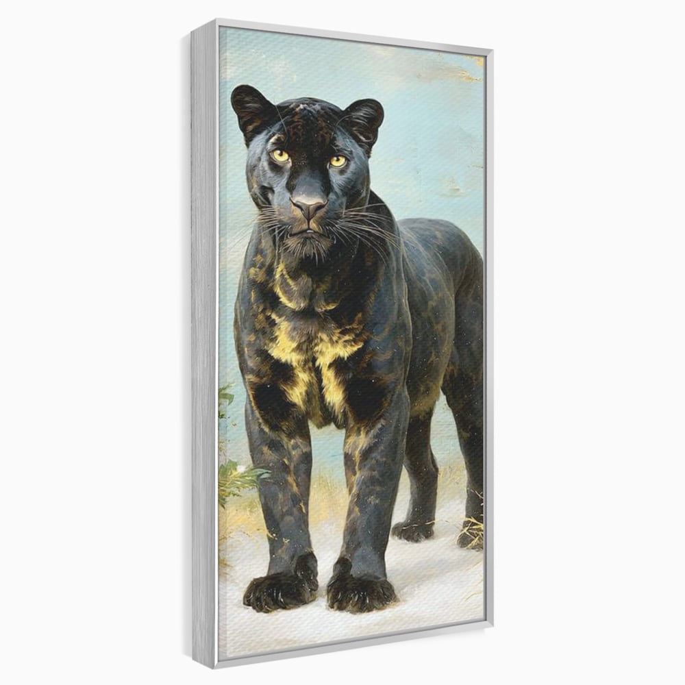 Tablou Canvas Premium, LuxCanva® M1506, Gheara Destinului, Pantera, Felina, Animal, Exotic, Negru, Auriu, Gratios, Puternic, Dormitor, Birou, Living, Camera Copil