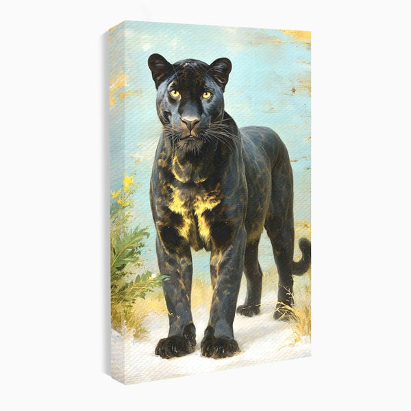 Tablou Canvas Premium, LuxCanva® M1506, Gheara Destinului, Pantera, Felina, Animal, Exotic, Negru, Auriu, Gratios, Puternic, Dormitor, Birou, Living, Camera Copil