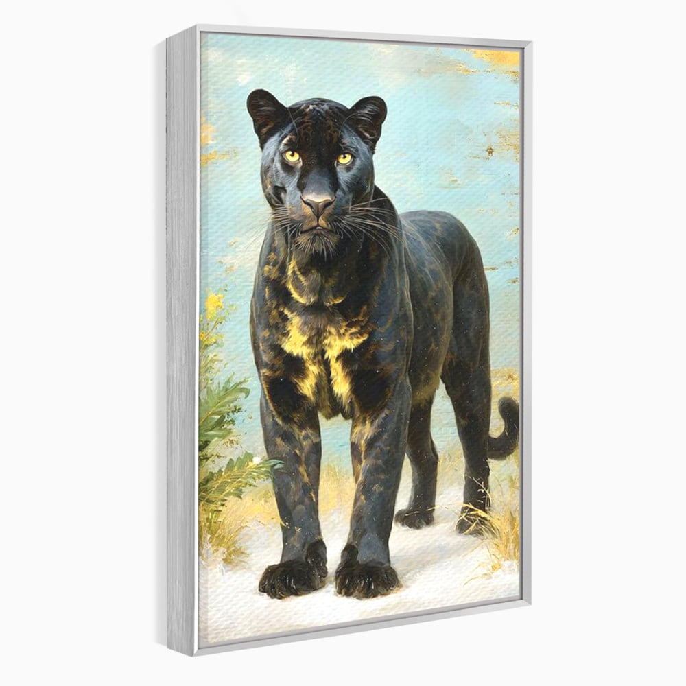Tablou Canvas Premium, LuxCanva® M1506, Gheara Destinului, Pantera, Felina, Animal, Exotic, Negru, Auriu, Gratios, Puternic, Dormitor, Birou, Living, Camera Copil