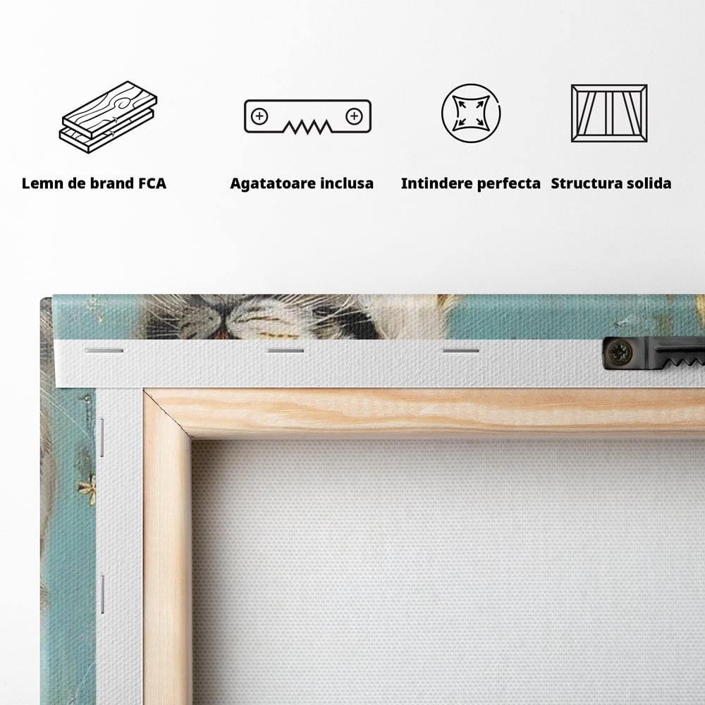 Tablou Canvas Premium, LuxCanva® M1507, Legenda de Aur, Tigru, Regal, Salbatic, Felina, Animal, Tropical, Instinct, Dominant, Dormitor, Birou, Living, Camera Copil