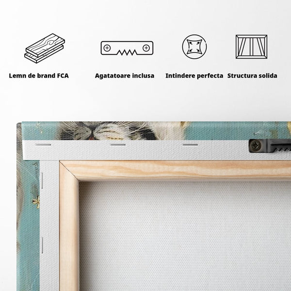 Tablou Canvas Premium, LuxCanva® M1507, Legenda de Aur, Tigru, Regal, Salbatic, Felina, Animal, Tropical, Instinct, Dominant, Dormitor, Birou, Living, Camera Copil