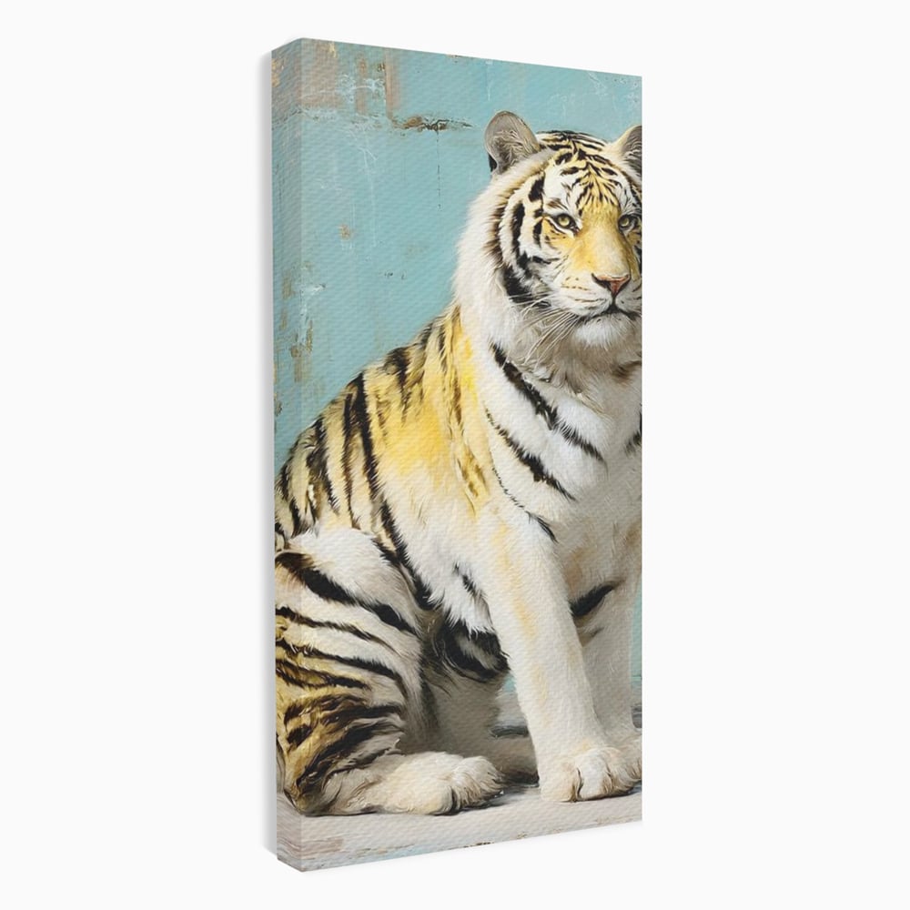 Tablou Canvas Premium, LuxCanva® M1507, Legenda de Aur, Tigru, Regal, Salbatic, Felina, Animal, Tropical, Instinct, Dominant, Dormitor, Birou, Living, Camera Copil