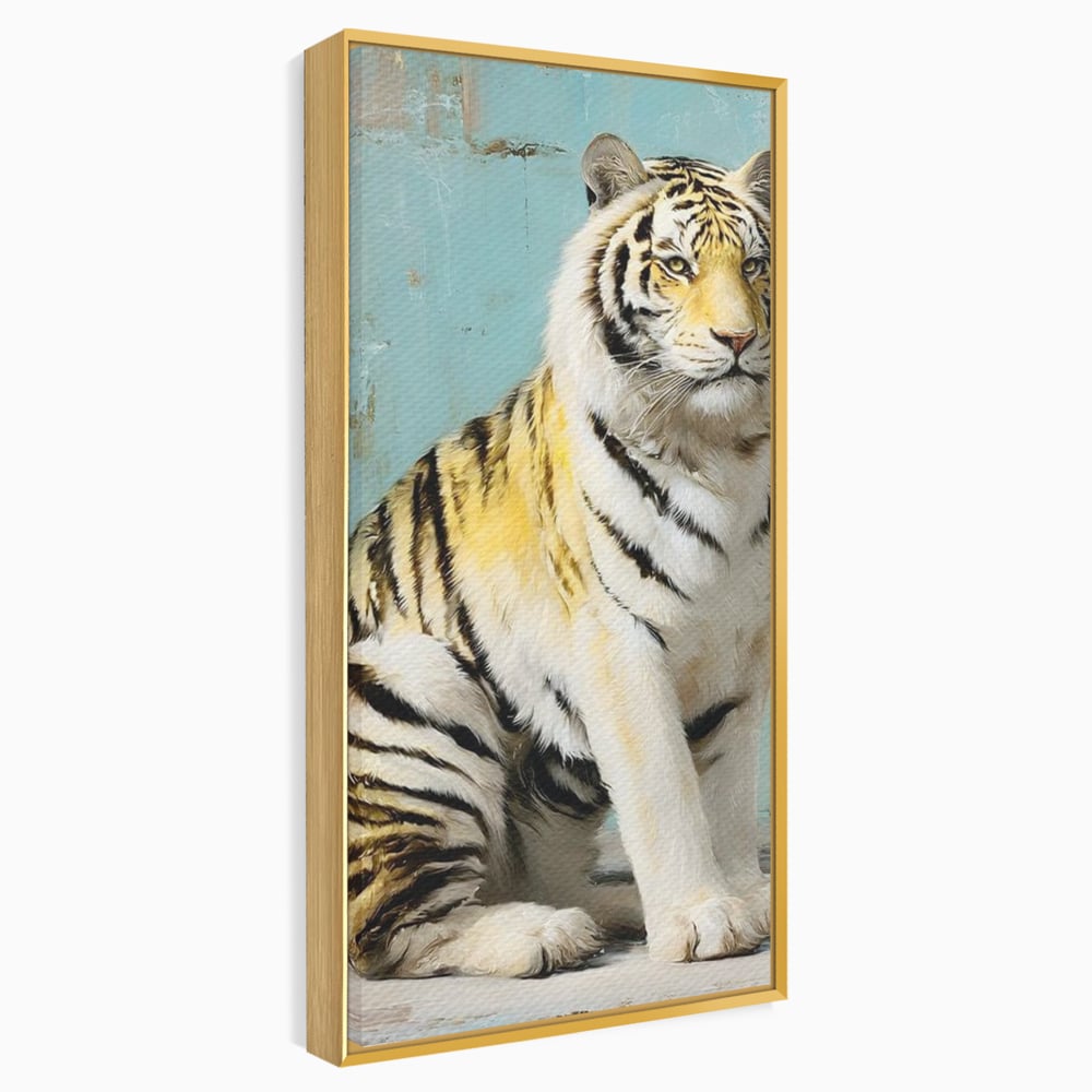 Tablou Canvas Premium, LuxCanva® M1507, Legenda de Aur, Tigru, Regal, Salbatic, Felina, Animal, Tropical, Instinct, Dominant, Dormitor, Birou, Living, Camera Copil
