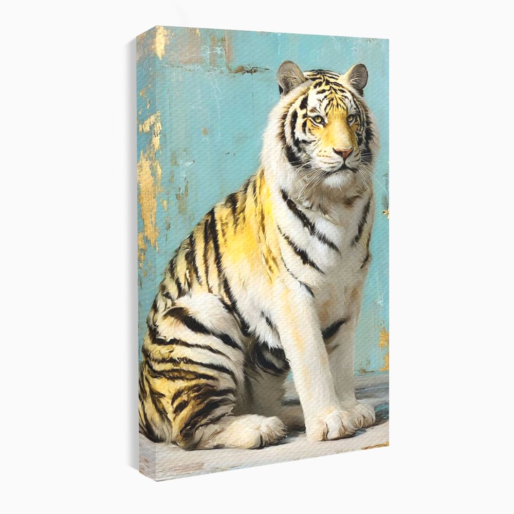 Tablou Canvas Premium, LuxCanva® M1507, Legenda de Aur, Tigru, Regal, Salbatic, Felina, Animal, Tropical, Instinct, Dominant, Dormitor, Birou, Living, Camera Copil