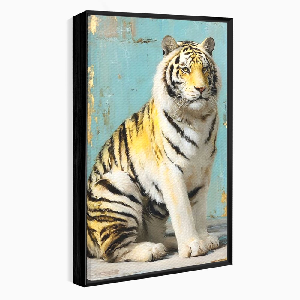 Tablou Canvas Premium, LuxCanva® M1507, Legenda de Aur, Tigru, Regal, Salbatic, Felina, Animal, Tropical, Instinct, Dominant, Dormitor, Birou, Living, Camera Copil