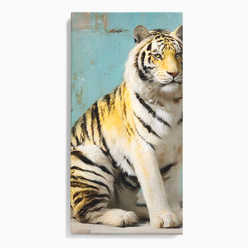 Tablou Canvas Premium, LuxCanva® M1507, Legenda de Aur, Tigru, Regal, Salbatic, Felina, Animal, Tropical, Instinct, Dominant, Dormitor, Birou, Living, Camera Copil