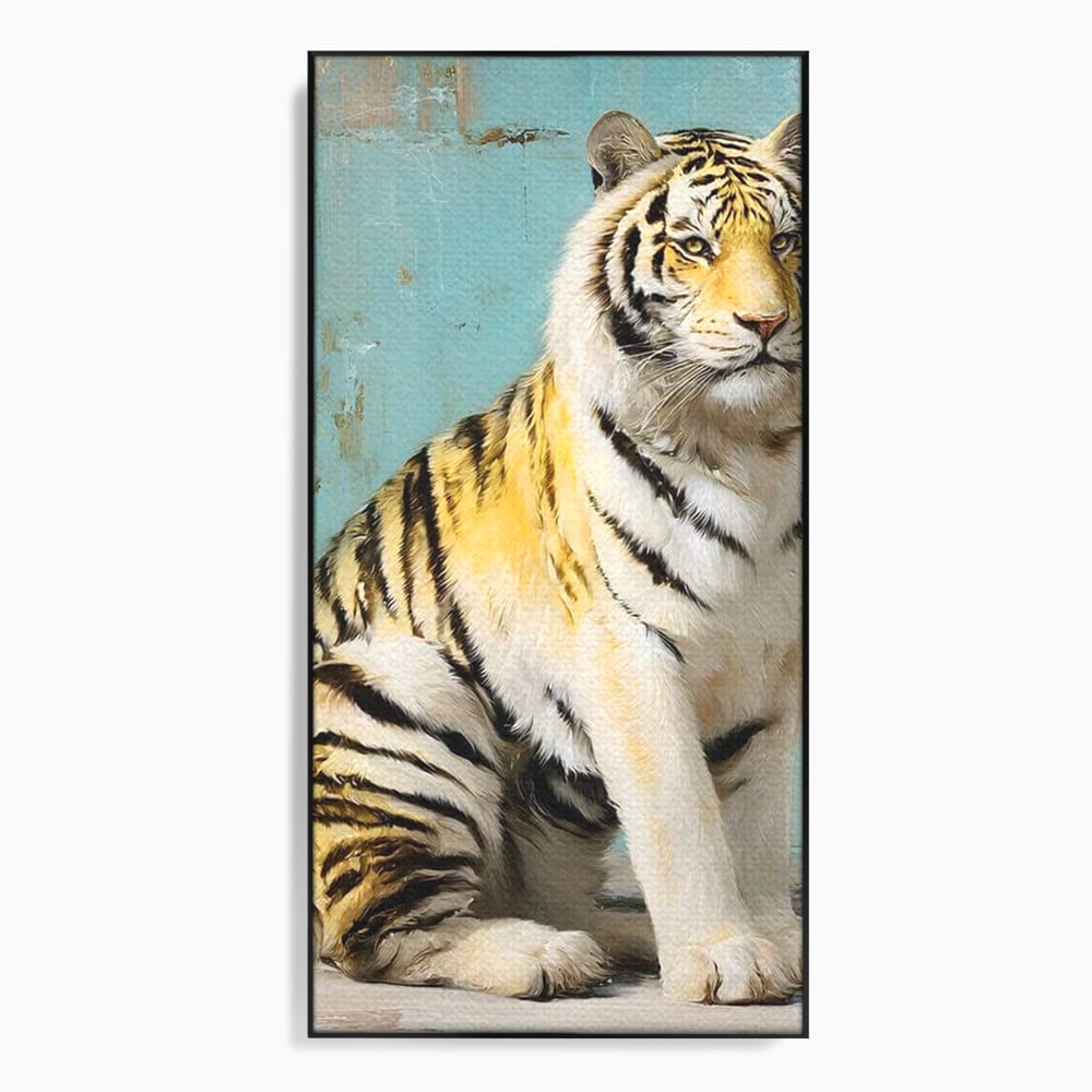 Tablou Canvas Premium, LuxCanva® M1507, Legenda de Aur, Tigru, Regal, Salbatic, Felina, Animal, Tropical, Instinct, Dominant, Dormitor, Birou, Living, Camera Copil