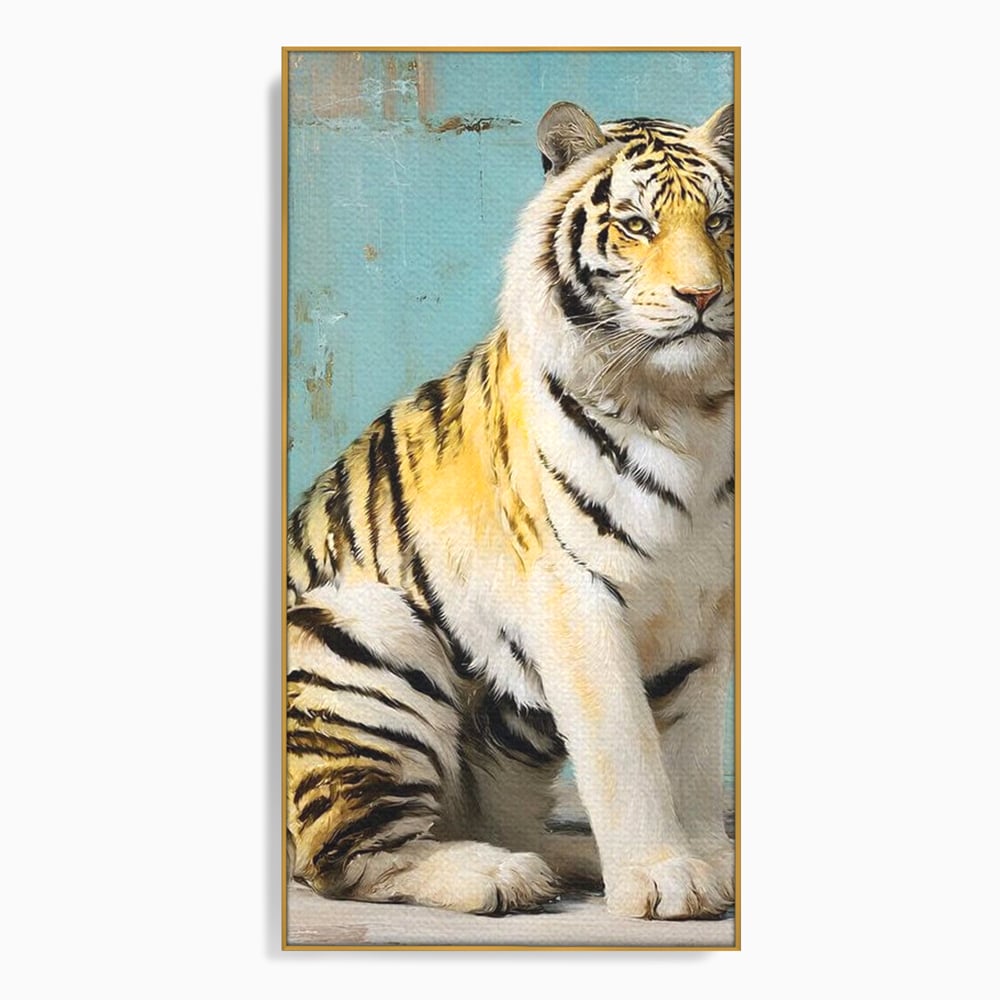 Tablou Canvas Premium, LuxCanva® M1507, Legenda de Aur, Tigru, Regal, Salbatic, Felina, Animal, Tropical, Instinct, Dominant, Dormitor, Birou, Living, Camera Copil