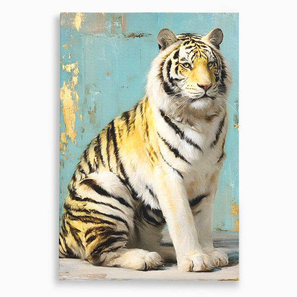 Tablou Canvas Premium, LuxCanva® M1507, Legenda de Aur, Tigru, Regal, Salbatic, Felina, Animal, Tropical, Instinct, Dominant, Dormitor, Birou, Living, Camera Copil