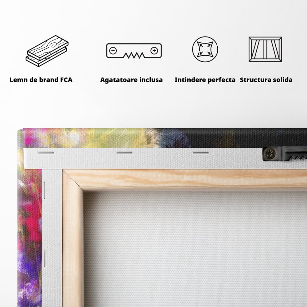 Leinwand Wandkunst Leinwand Wandkunst Premium, LuxCanva® M1508, Ein Moment der Zärtlichkeit, Katzen, Garten, Blumen, Liebe, Mama, Mutti, Huhn, Familie, Paradies, Schlafzimmer, Büro, Wohnen, Babyzimmer