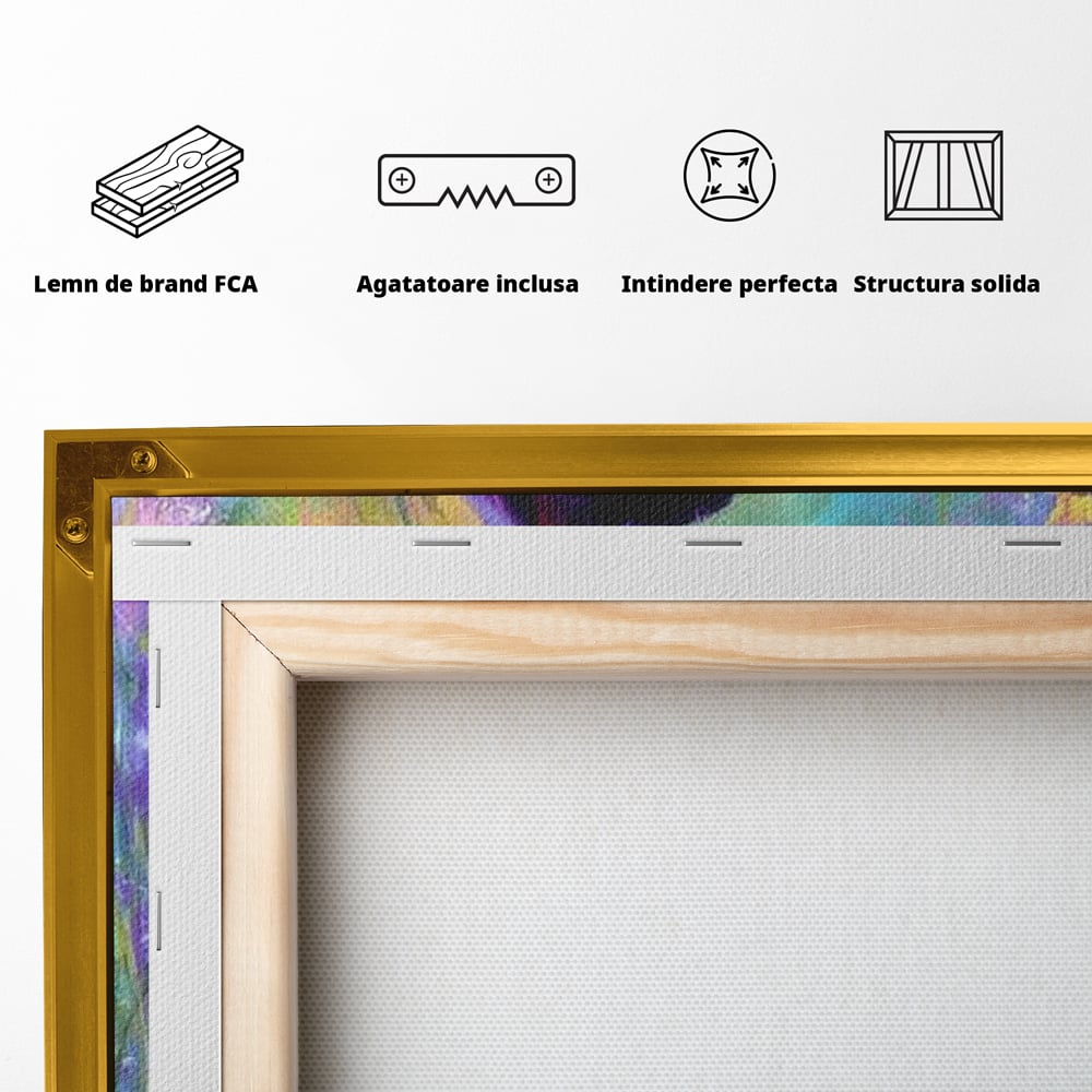 Leinwand Wandkunst Leinwand Wandkunst Premium, LuxCanva® M1509, Wo Träume blühen, Licht, Magie, Paradies, geheimnisvoll, Traum, Katze, Feline, Blumen, Schlafzimmer, Büro, Wohnen, Babyzimmer