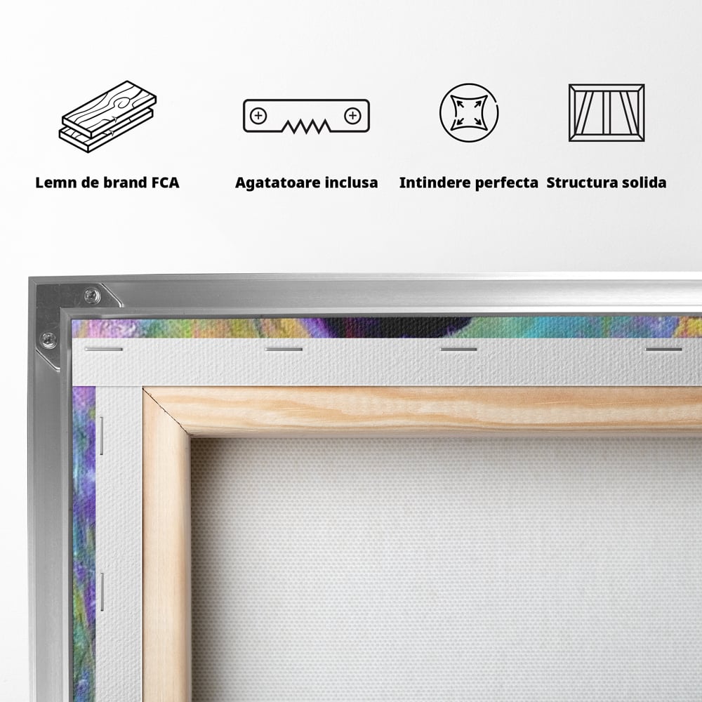 Leinwand Wandkunst Leinwand Wandkunst Premium, LuxCanva® M1509, Wo Träume blühen, Licht, Magie, Paradies, geheimnisvoll, Traum, Katze, Feline, Blumen, Schlafzimmer, Büro, Wohnen, Babyzimmer