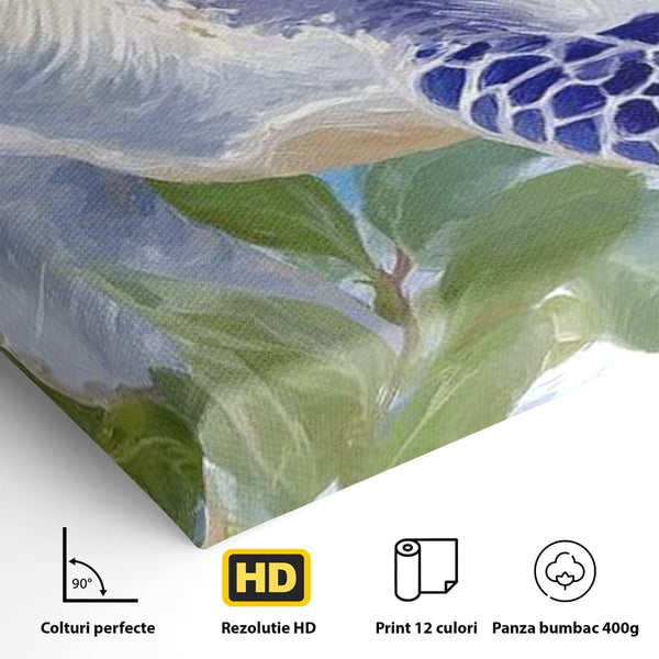 Tablou Canvas Premium, LuxCanva® M1510, Paradisul Testoaselor, Plaja, Ocean, Apa, Exotic, Natura, Carapace, Testoasa, Calatorie, Dormitor, Birou, Living, Camera Copil