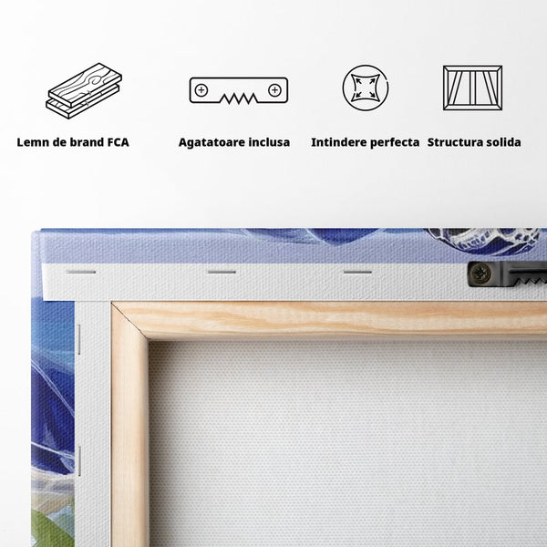 Tablou Canvas Premium, LuxCanva® M1510, Paradisul Testoaselor, Plaja, Ocean, Apa, Exotic, Natura, Carapace, Testoasa, Calatorie, Dormitor, Birou, Living, Camera Copil
