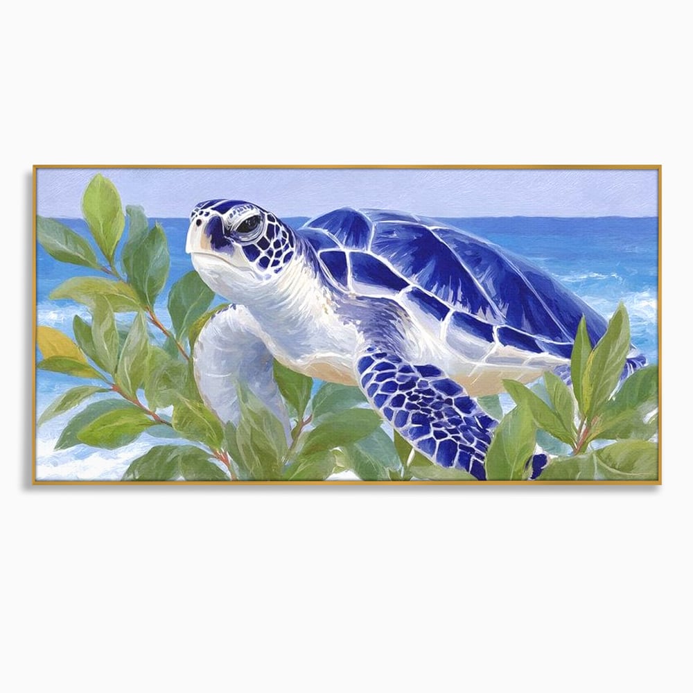 Tablou Canvas Premium, LuxCanva® M1510, Paradisul Testoaselor, Plaja, Ocean, Apa, Exotic, Natura, Carapace, Testoasa, Calatorie, Dormitor, Birou, Living, Camera Copil