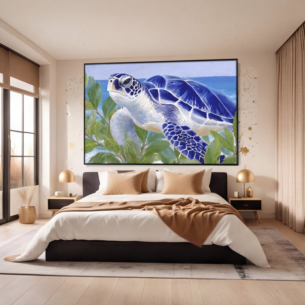 Tablou Canvas Premium, LuxCanva® M1510, Paradisul Testoaselor, Plaja, Ocean, Apa, Exotic, Natura, Carapace, Testoasa, Calatorie, Dormitor, Birou, Living, Camera Copil