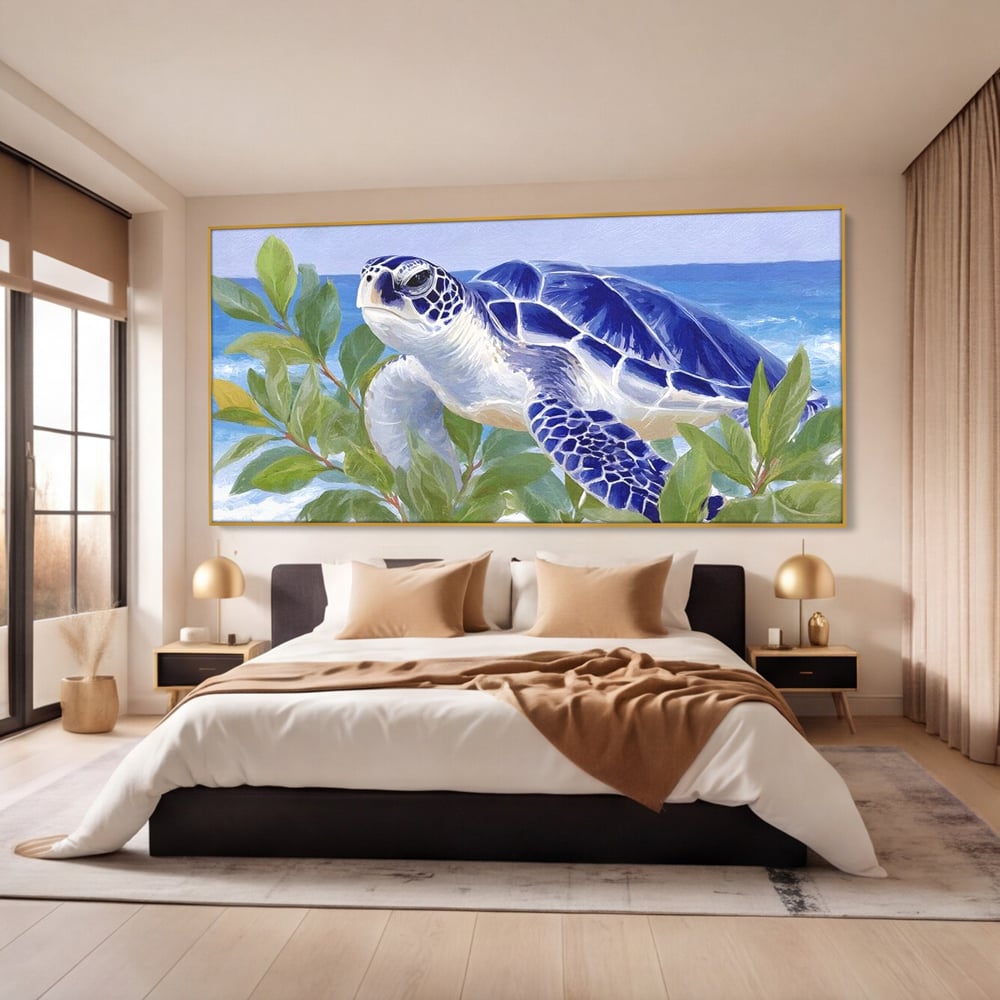 Tablou Canvas Premium, LuxCanva® M1510, Paradisul Testoaselor, Plaja, Ocean, Apa, Exotic, Natura, Carapace, Testoasa, Calatorie, Dormitor, Birou, Living, Camera Copil