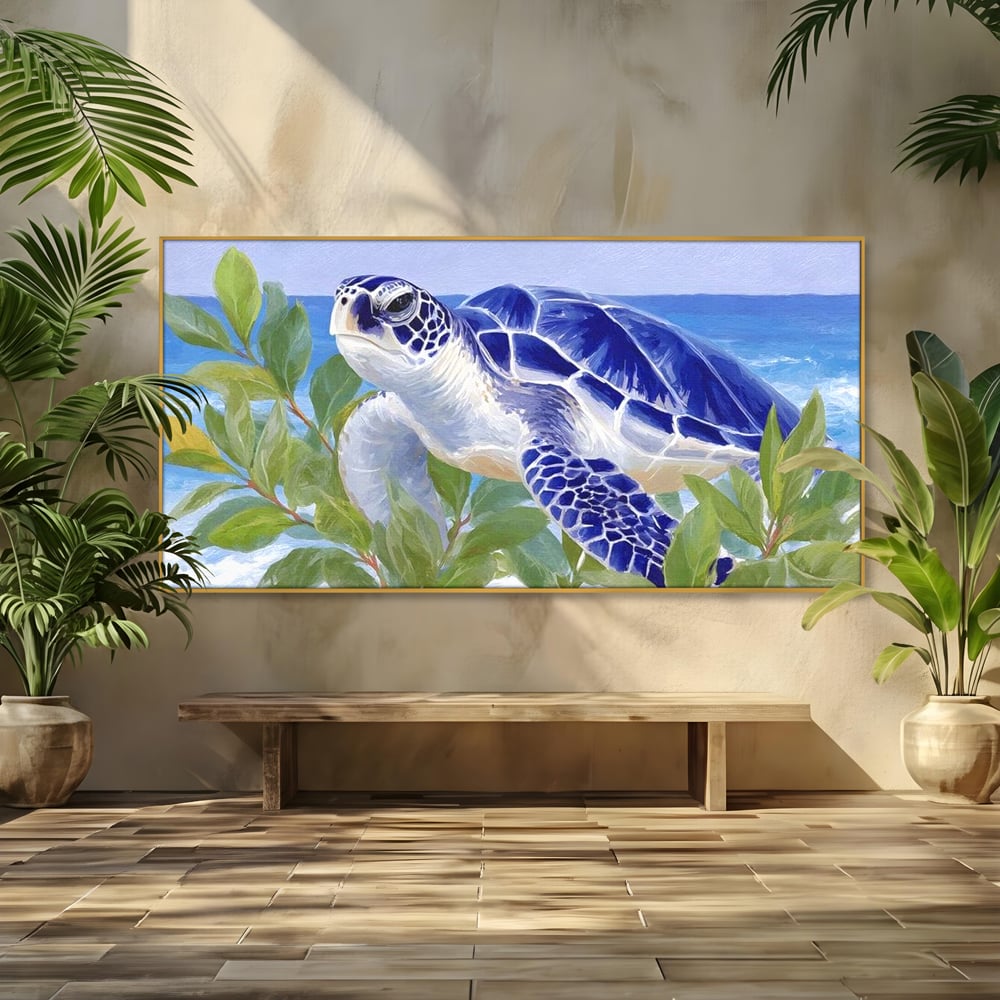 Tablou Canvas Premium, LuxCanva® M1510, Paradisul Testoaselor, Plaja, Ocean, Apa, Exotic, Natura, Carapace, Testoasa, Calatorie, Dormitor, Birou, Living, Camera Copil