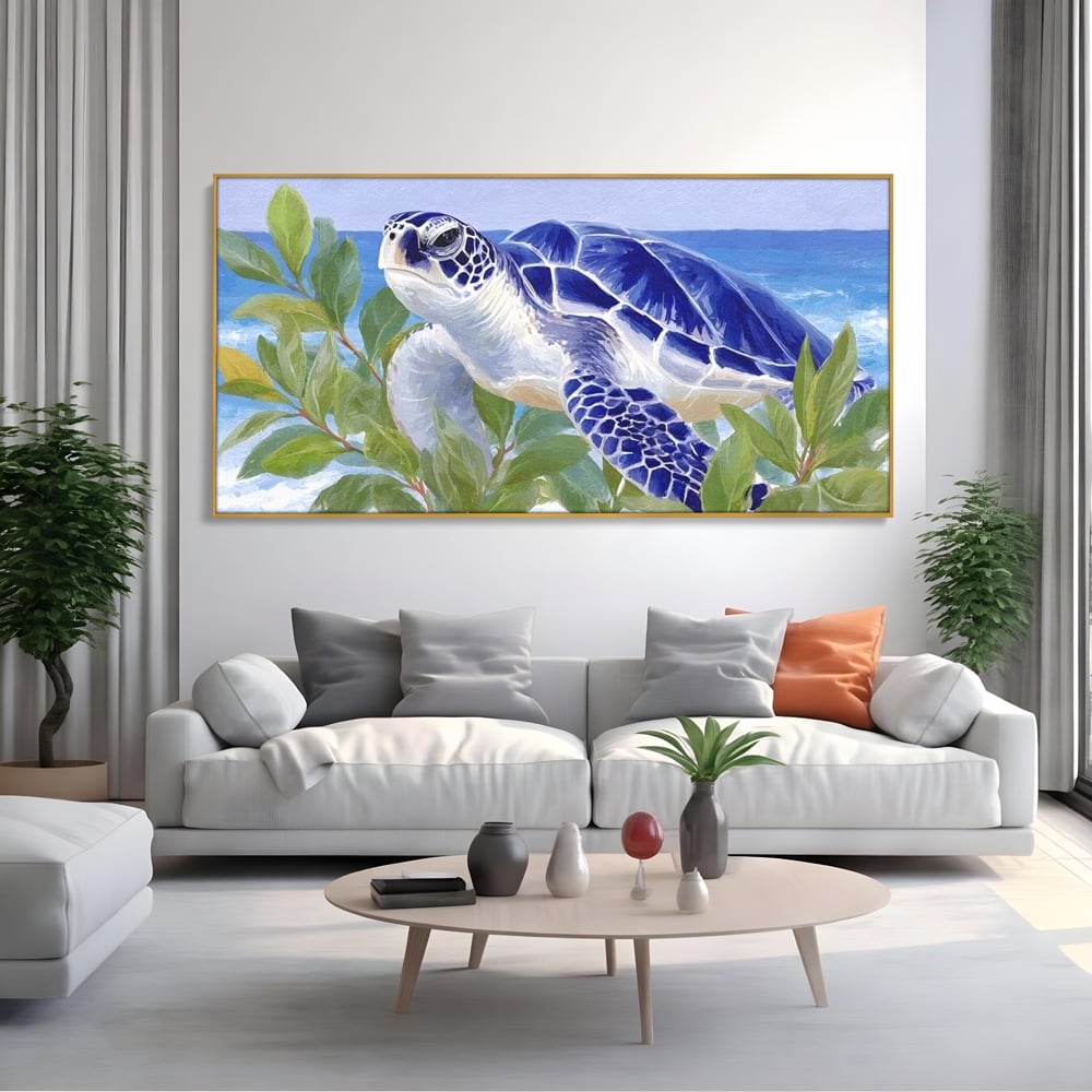 Tablou Canvas Premium, LuxCanva® M1510, Paradisul Testoaselor, Plaja, Ocean, Apa, Exotic, Natura, Carapace, Testoasa, Calatorie, Dormitor, Birou, Living, Camera Copil