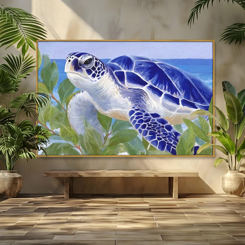 Tablou Canvas Premium, LuxCanva® M1510, Paradisul Testoaselor, Plaja, Ocean, Apa, Exotic, Natura, Carapace, Testoasa, Calatorie, Dormitor, Birou, Living, Camera Copil