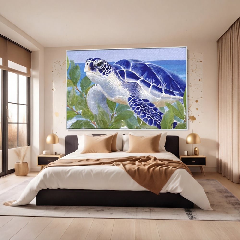 Tablou Canvas Premium, LuxCanva® M1510, Paradisul Testoaselor, Plaja, Ocean, Apa, Exotic, Natura, Carapace, Testoasa, Calatorie, Dormitor, Birou, Living, Camera Copil